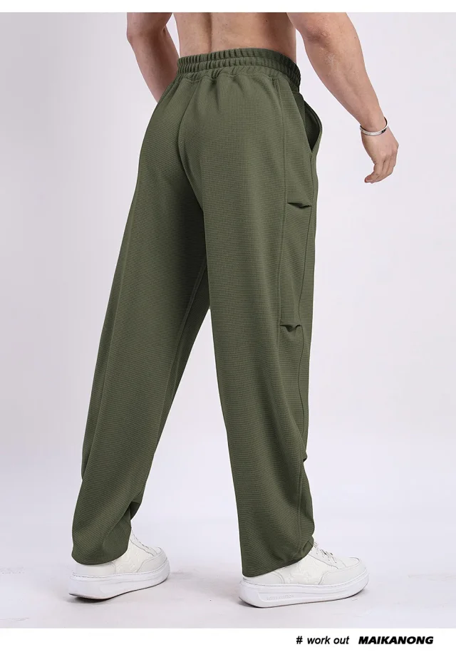 Alo Yoga Trousers Waffle-Knit Drawstring Wide-Leg Sweatpants product detail image 15