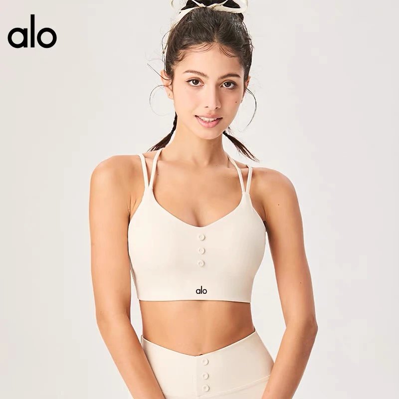 alo Button-Front Sports Bra [5