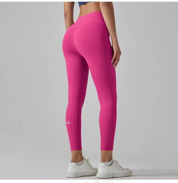 Design High-Waisted Pocket Leggings Pink Activewear - 39