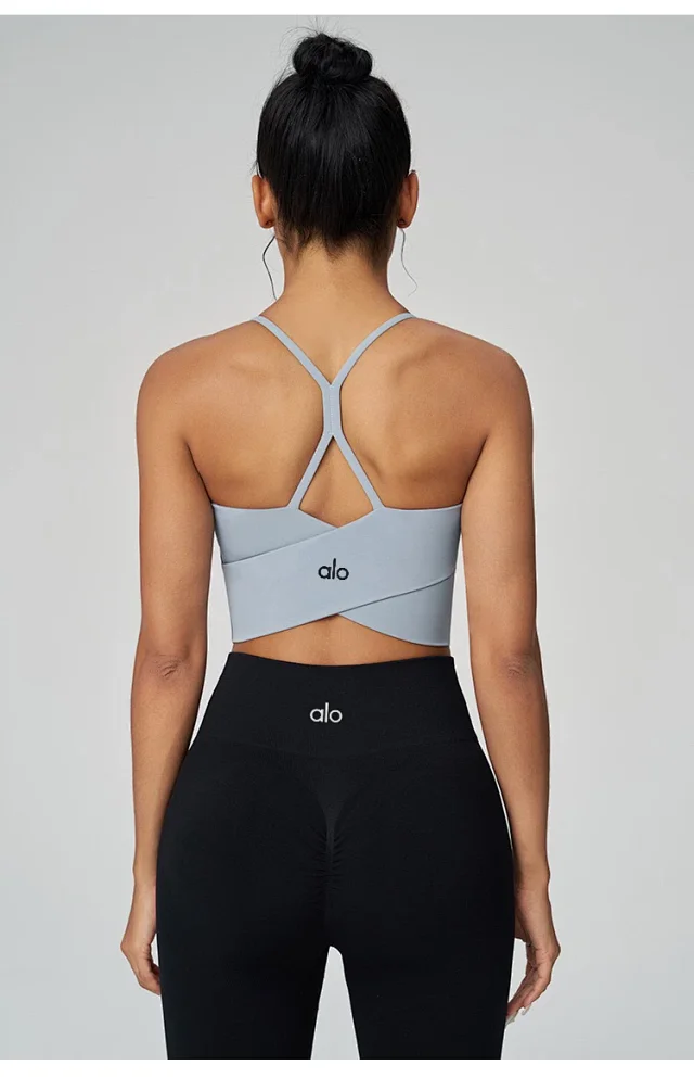 Alo Underwear Cross-Back Longline Padded Sports Bra product detail image 21
