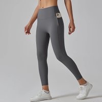 {Pocket Tummy-Control Pants} Dark Gray