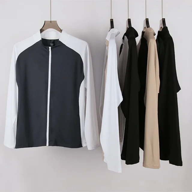 Unbranded Jackets Color-blocked stand-collar full-zip athletic jacket product detail image 17