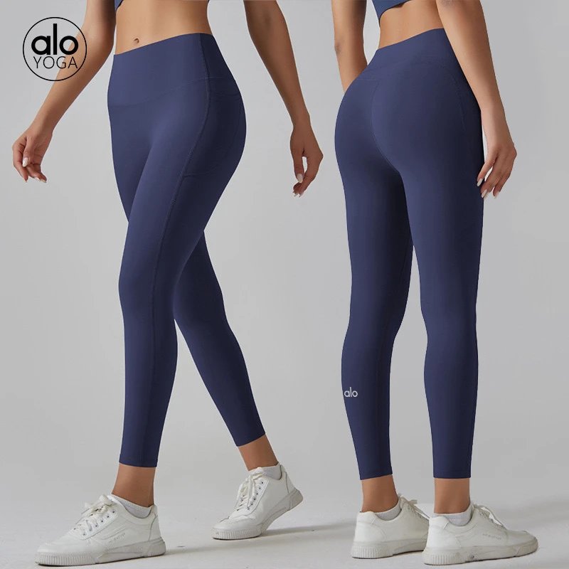 Design High-Waisted Pocket Leggings Pink Activewear - 3
