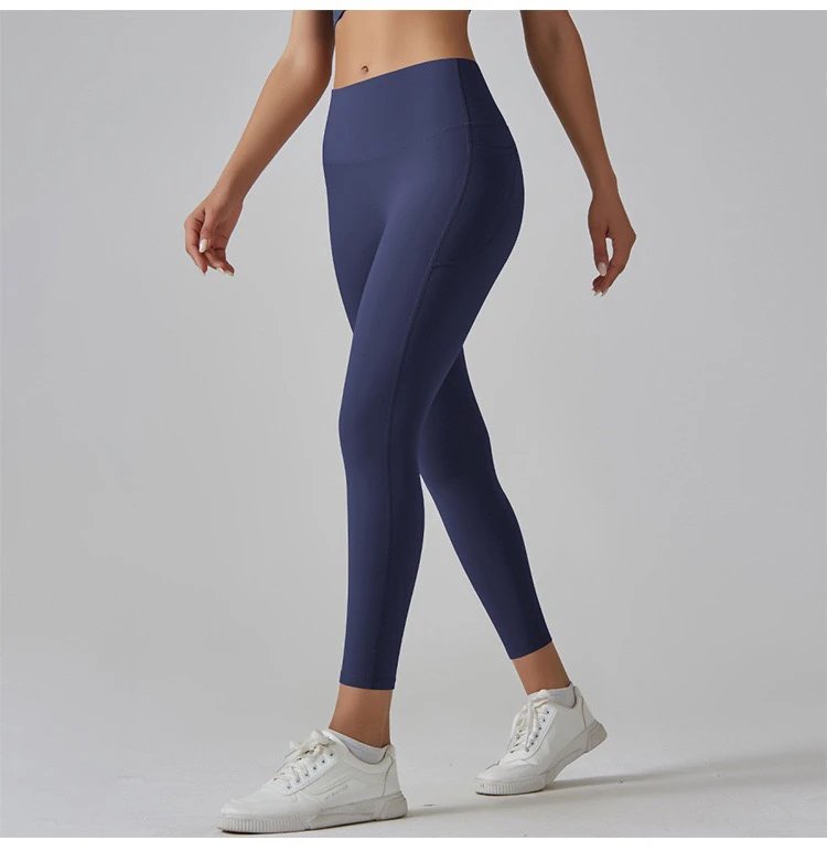 Design High-Waisted Pocket Leggings Pink Activewear - 44