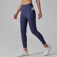 {Pocket Tummy-Control Pants} Dark Blue