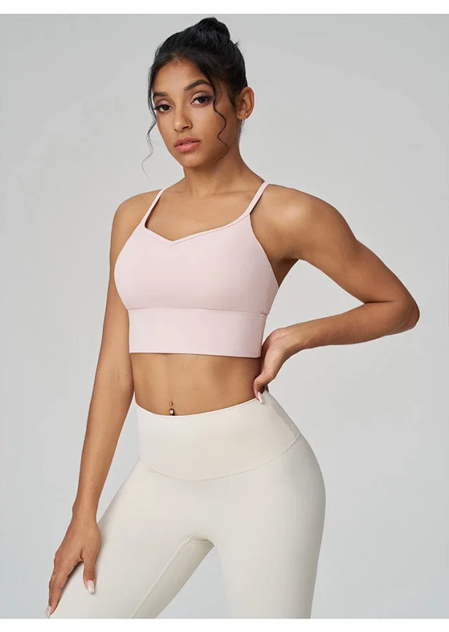 Alo Underwear V-Neck Thin-Strap Strappy-Back Sports Bra product detail image 28