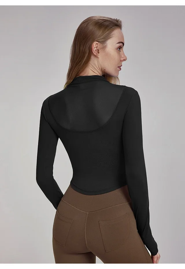 Alo Yoga Shirts Long-Sleeve Asymmetric Mesh Panel Top product detail image 34