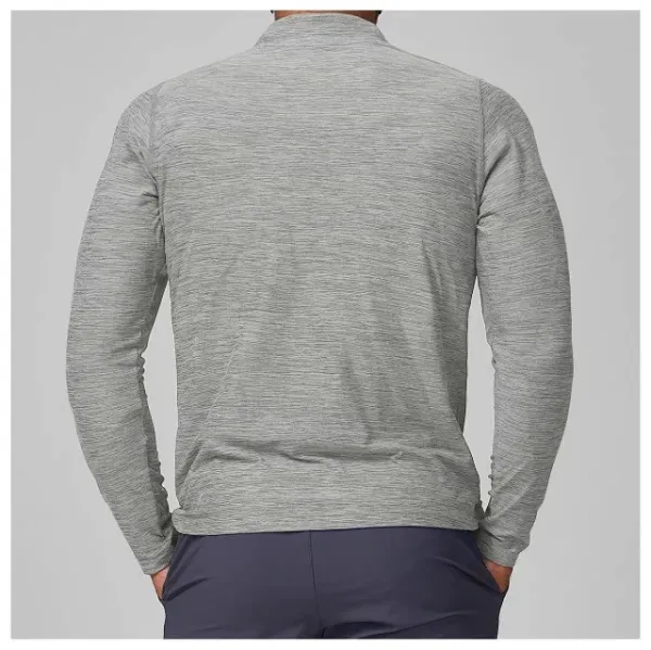 Alo Performance Half-Zip Base Layer Charcoal Heather Long-Sleeve Top - 23