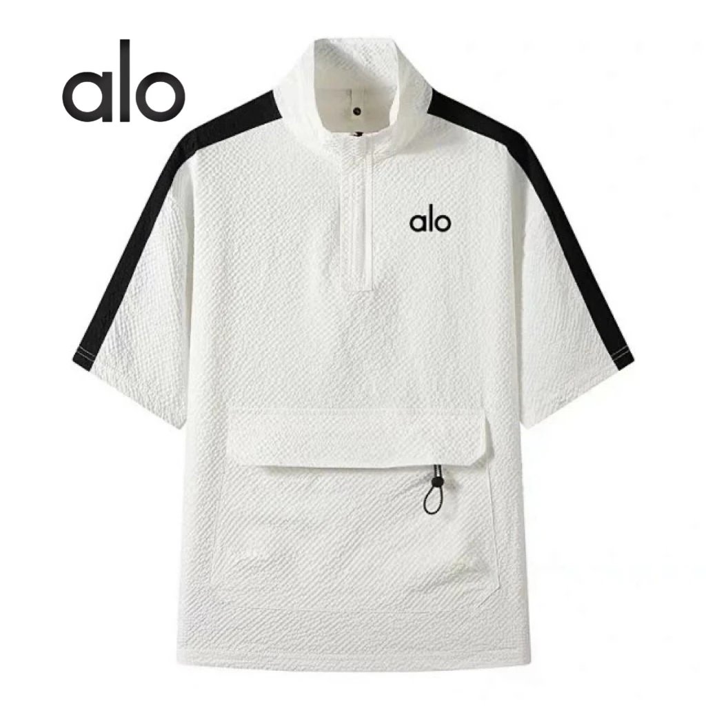 Alo Half-Zip Performance Set White / Black - 6