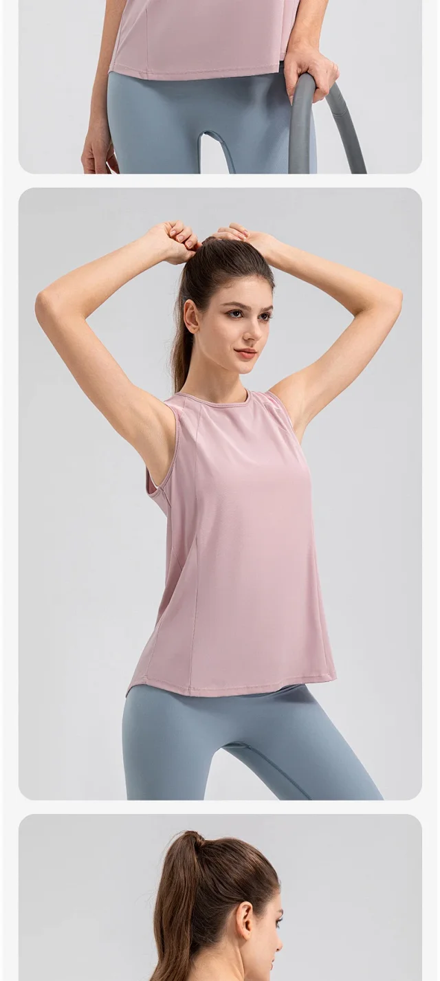 Alo Vests Sleeveless crew-neck athletic top with mesh shoulder panels product detail image 17
