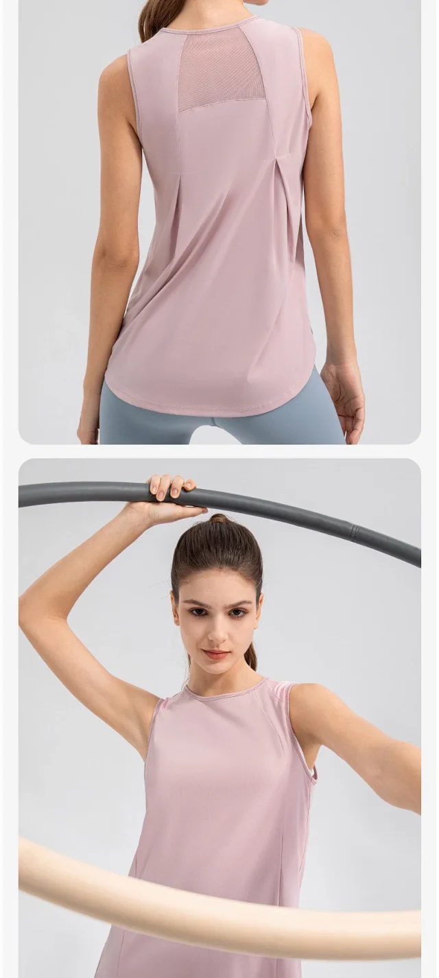 Alo Vests Sleeveless crew-neck athletic top with mesh shoulder panels product detail image 18