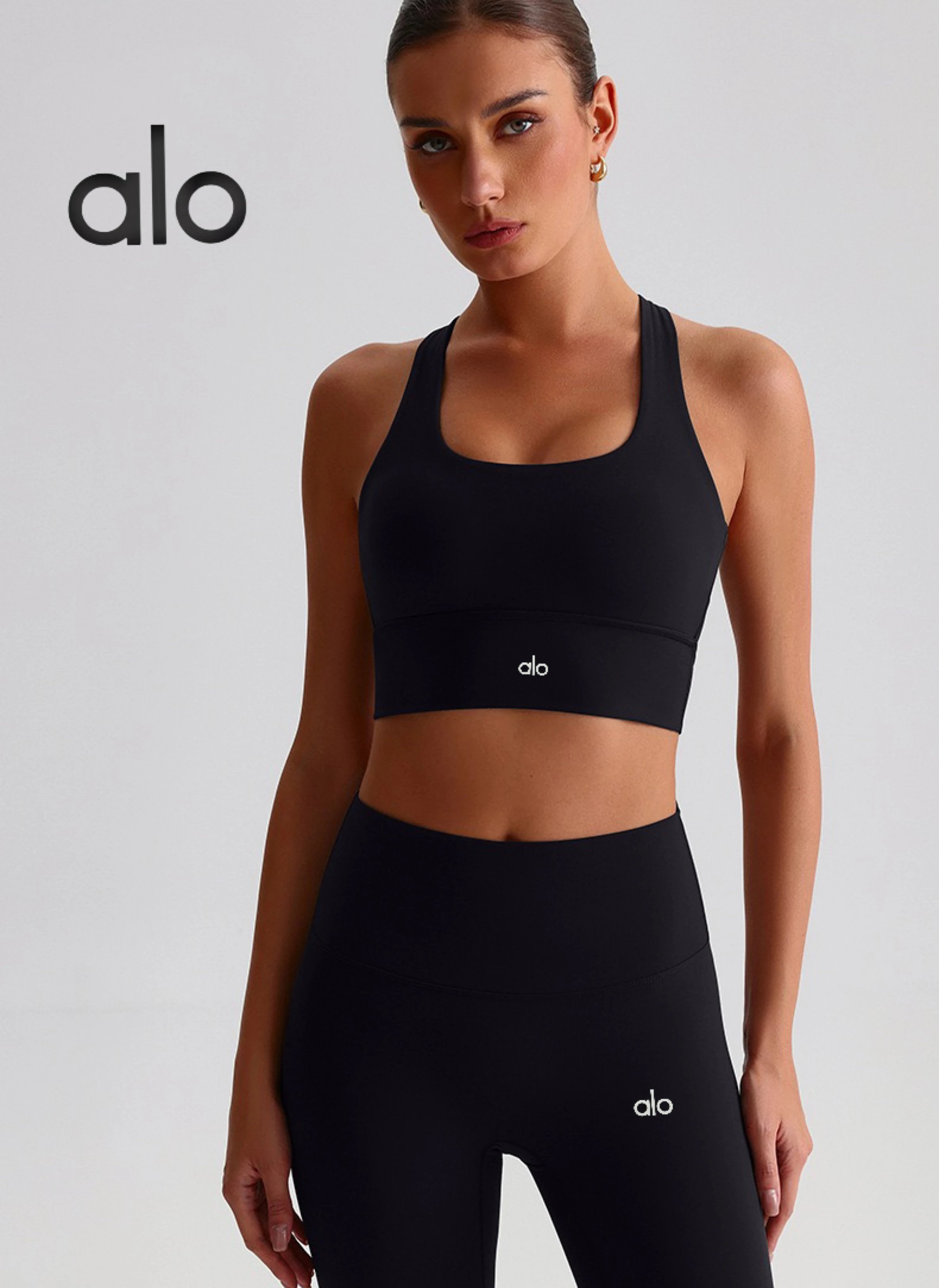 Alo Yoga运动内衣与高腰紧身裤套装 [18 style