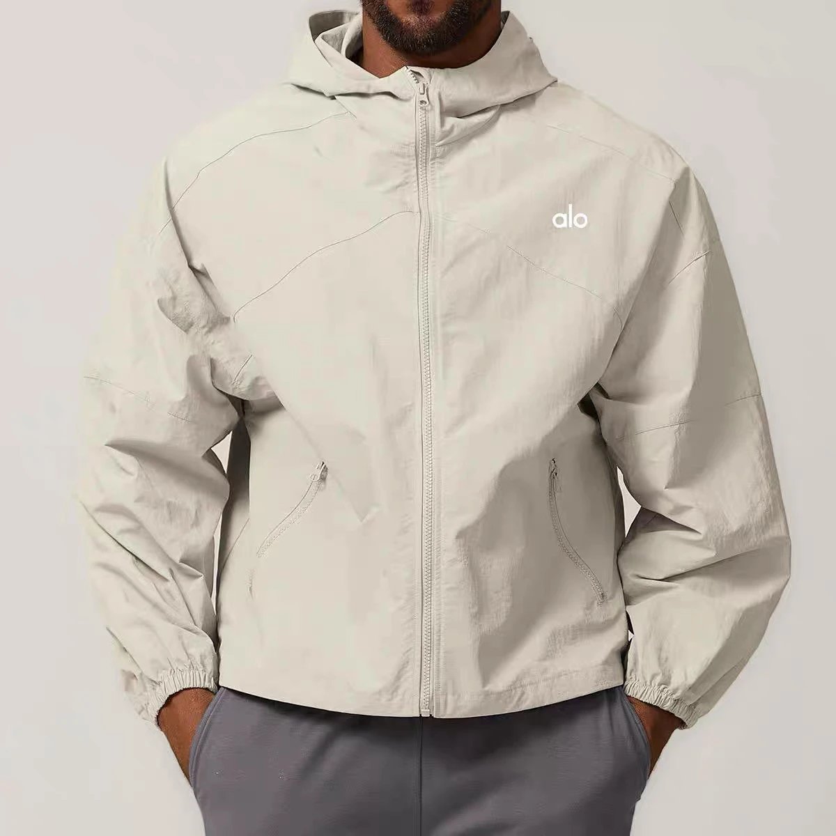 Alo Hooded Windbreaker Jacket 