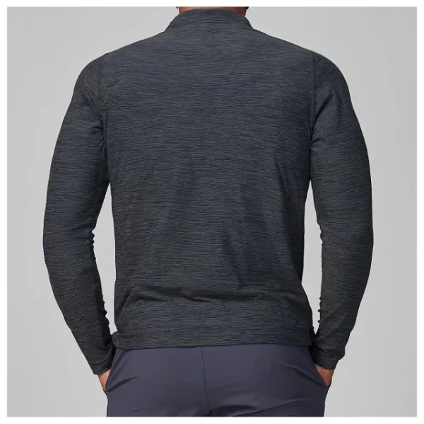 Alo Performance Half-Zip Base Layer Charcoal Heather Long-Sleeve Top - 17