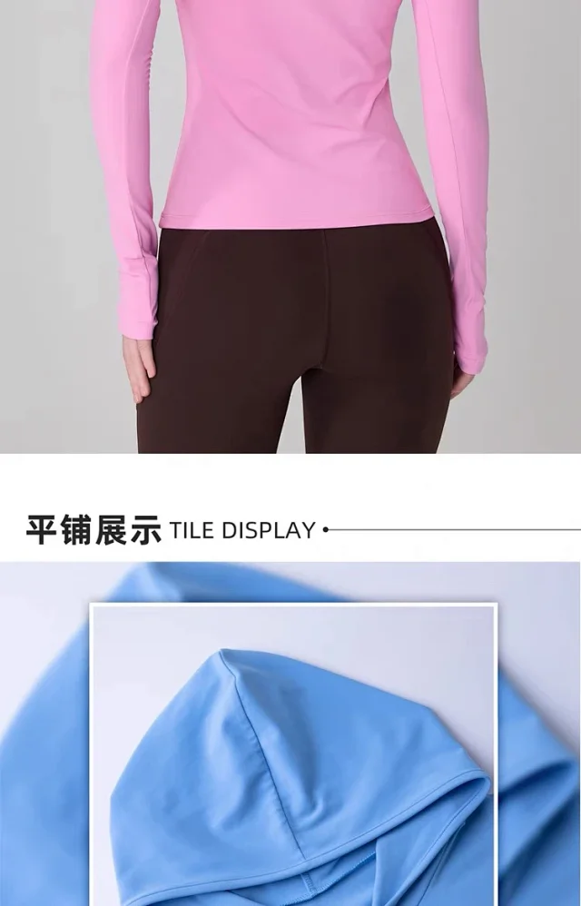 Alo Hoodies & Sweatshirts Fitted Long-Sleeve Hooded Athletic Top with Thumbholes product detail image 37