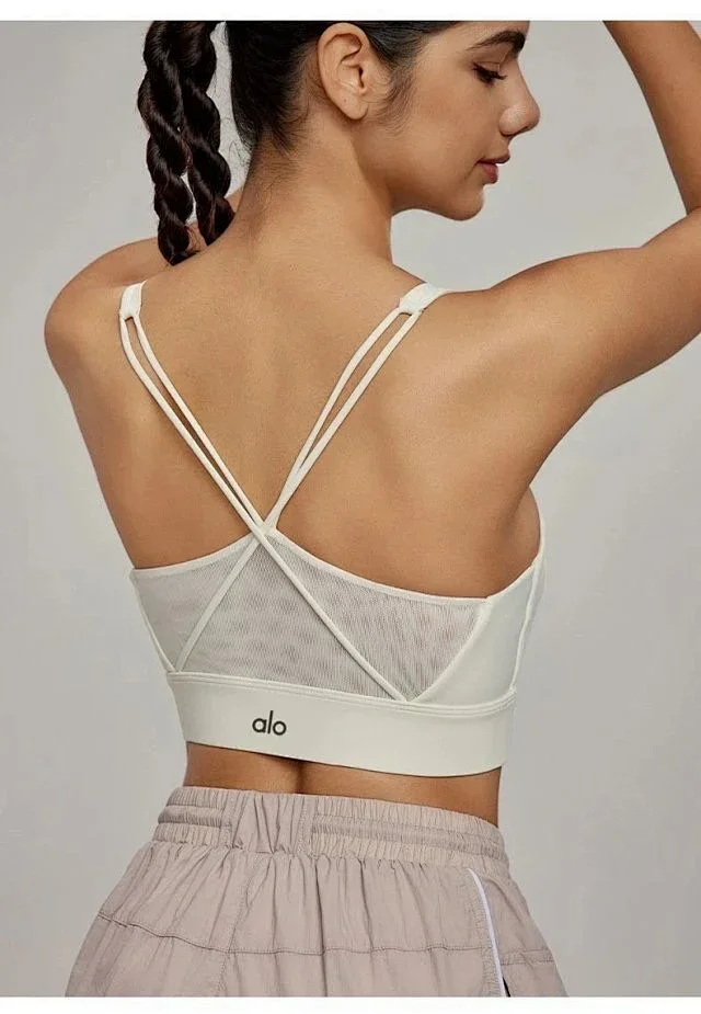 Alo Underwear Strappy Cross-Back Sports Bra product detail image 17