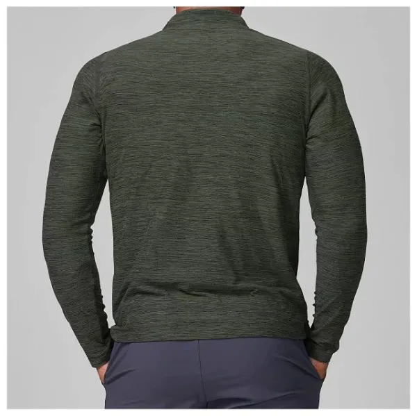 Alo Performance Half-Zip Base Layer Charcoal Heather Long-Sleeve Top - 19