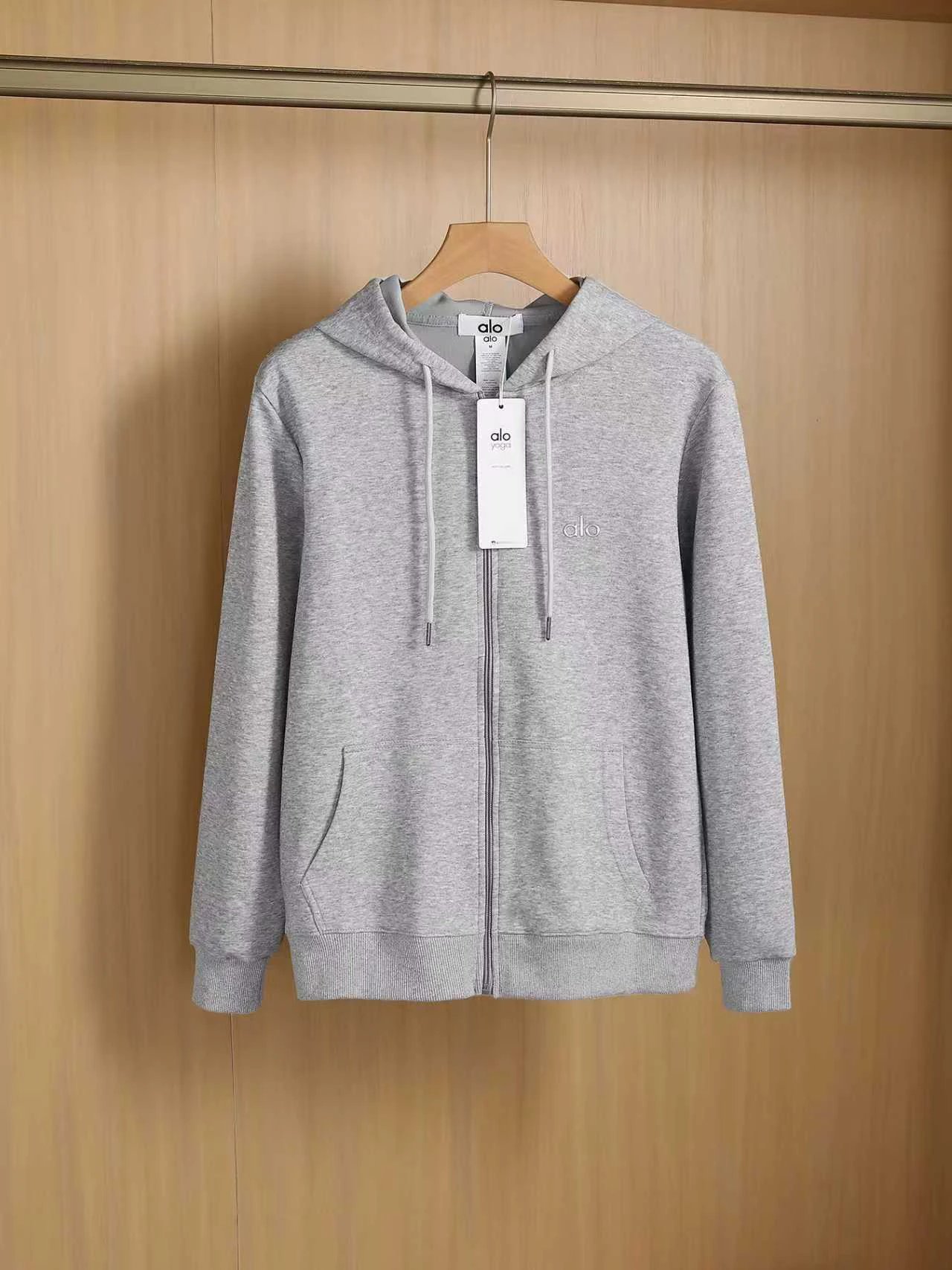 Alo Yoga Tracksuits Zip-up hooded sweatshirt and straight-leg sweatpants set image 8