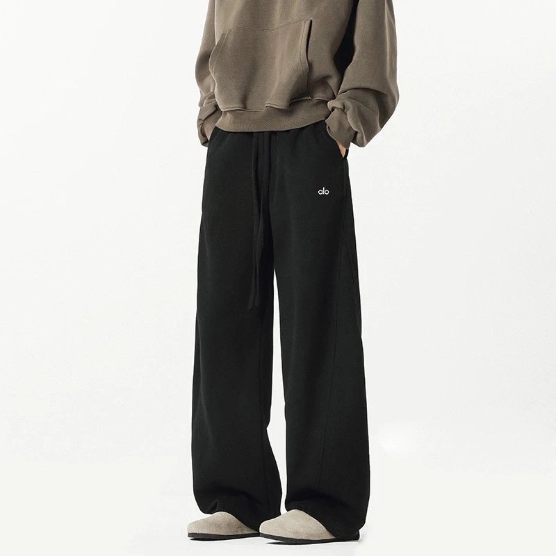 Alo Yoga Trousers Fleece-Lined Wide-Leg Sweatpants image 15