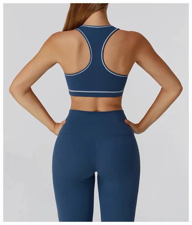 alo Underwear Racerback Contrast-Trim Sports Bra product detail image 22