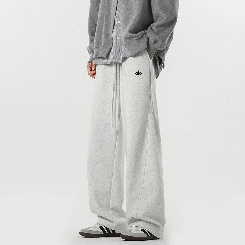 Alo Yoga Trousers Fleece-Lined Wide-Leg Sweatpants image 7