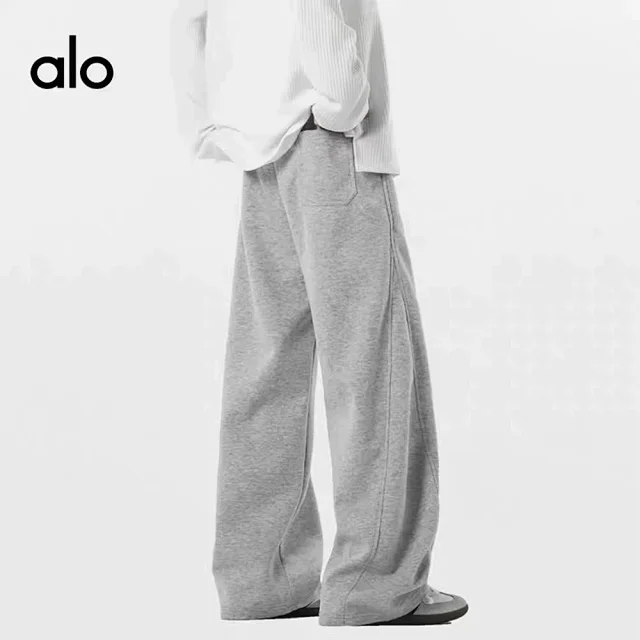 Alo Yoga Trousers Fleece-lined wide-leg drawstring product detail image 2