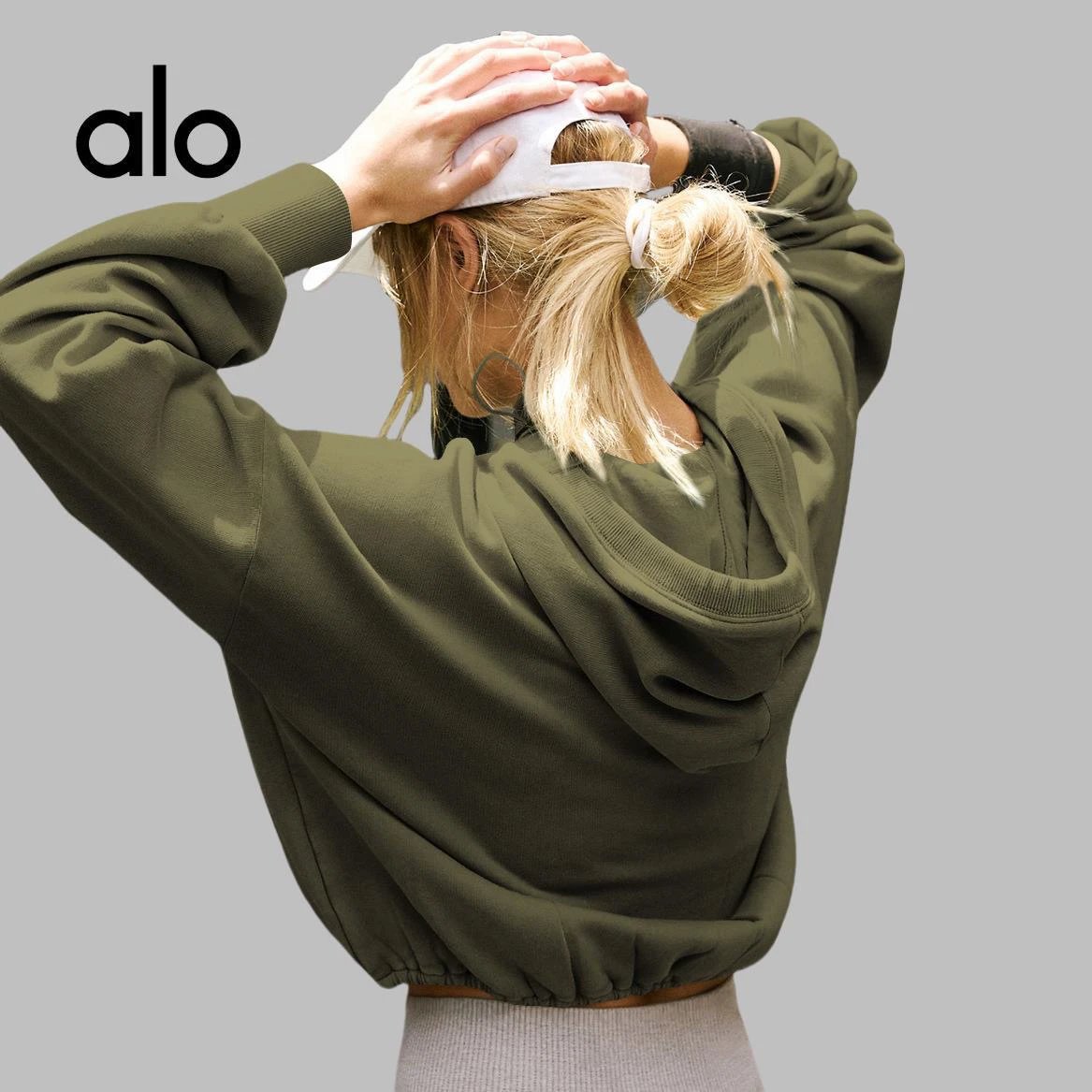 Alo Yoga Hoodies & Sweatshirts Half-Zip Hooded Pullover with Kangaroo Pocket image 5