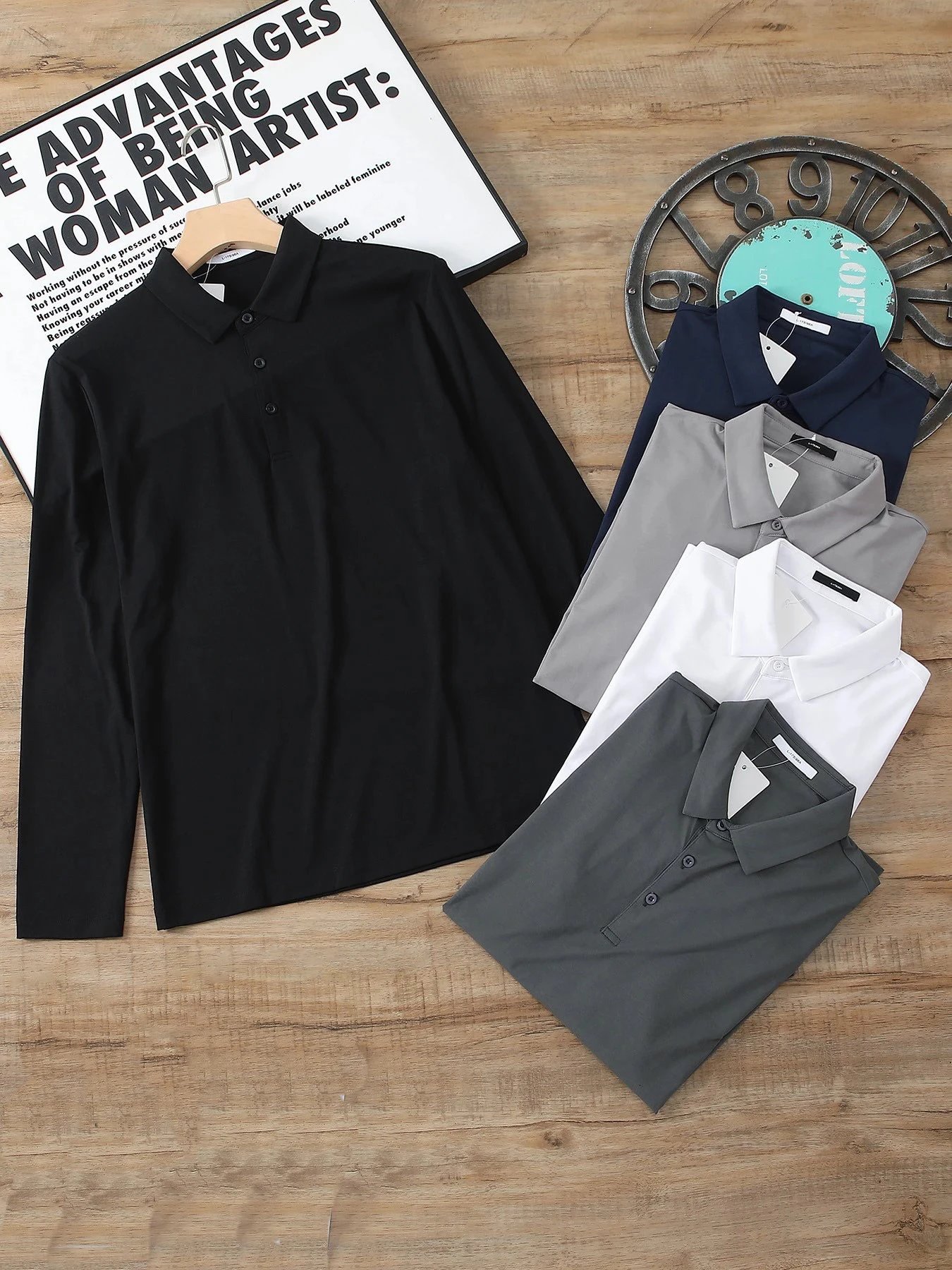 Classic Long Sleeve Polo Shirt