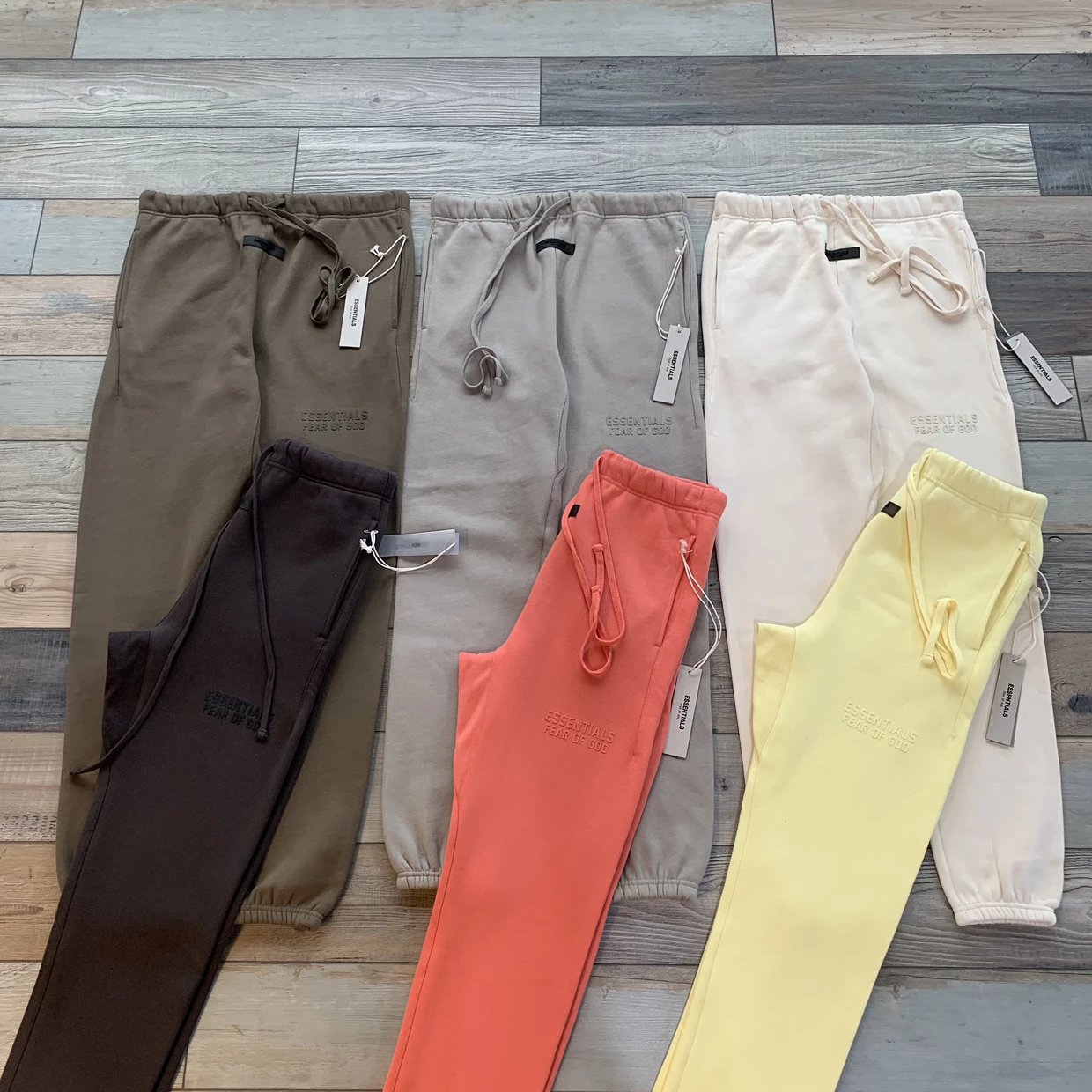 Selling at a loss! Discounted goods are non refundable! FOG Double Line New Six Color Plush Printed High Street Casual Pants!