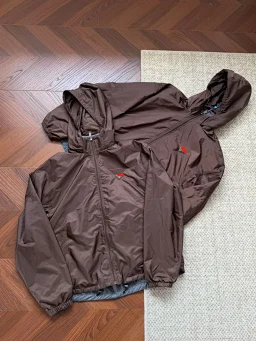 thumbnail for CUPID26 Autumn/Winter P25FW Reversible Jacket, Detachable Stand Collar and Hood 2-in-1, Gray and Brown Two-Tone Color