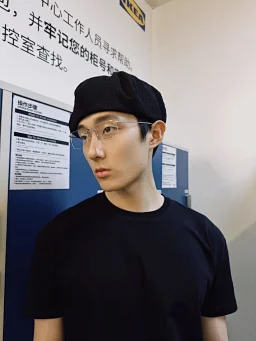 thumbnail for Wanbao MB0241 Rimless Glasses Optical Frame Versatile Model for Men and Women Bai Jingting and Jiang Taiyang F100