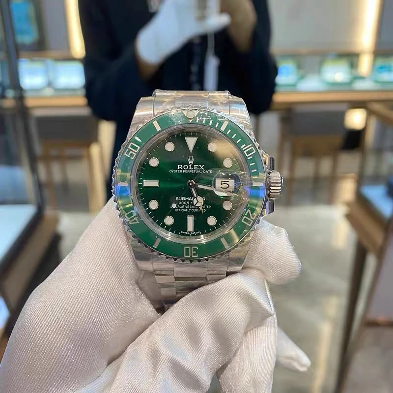 [Special offer] Rolex Green Submariner 41mm Black Submariner Rolex watch men's watch men's watch mechanical watch business waterproof luminous men's watch mechanical watch men's Submariner Rolex calendar mechanical watch watch mechanical watch men's gold watch steel strap watch sports watch birthday gift