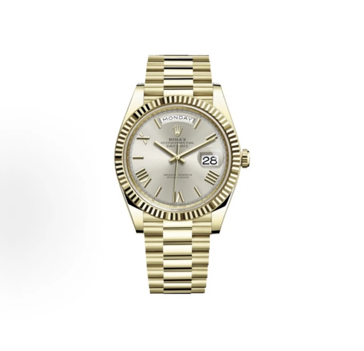 Rolex Oyster Perpetual Day-Date Watch - Silver Dial-010914
