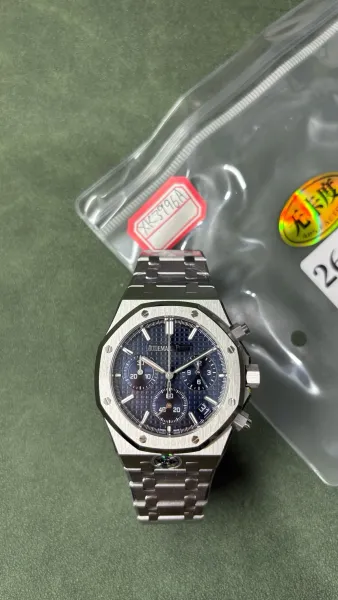 Audemars Piguet Royal Oak Chronograph Blue Dial Stainless Steel Watch Watches - 2