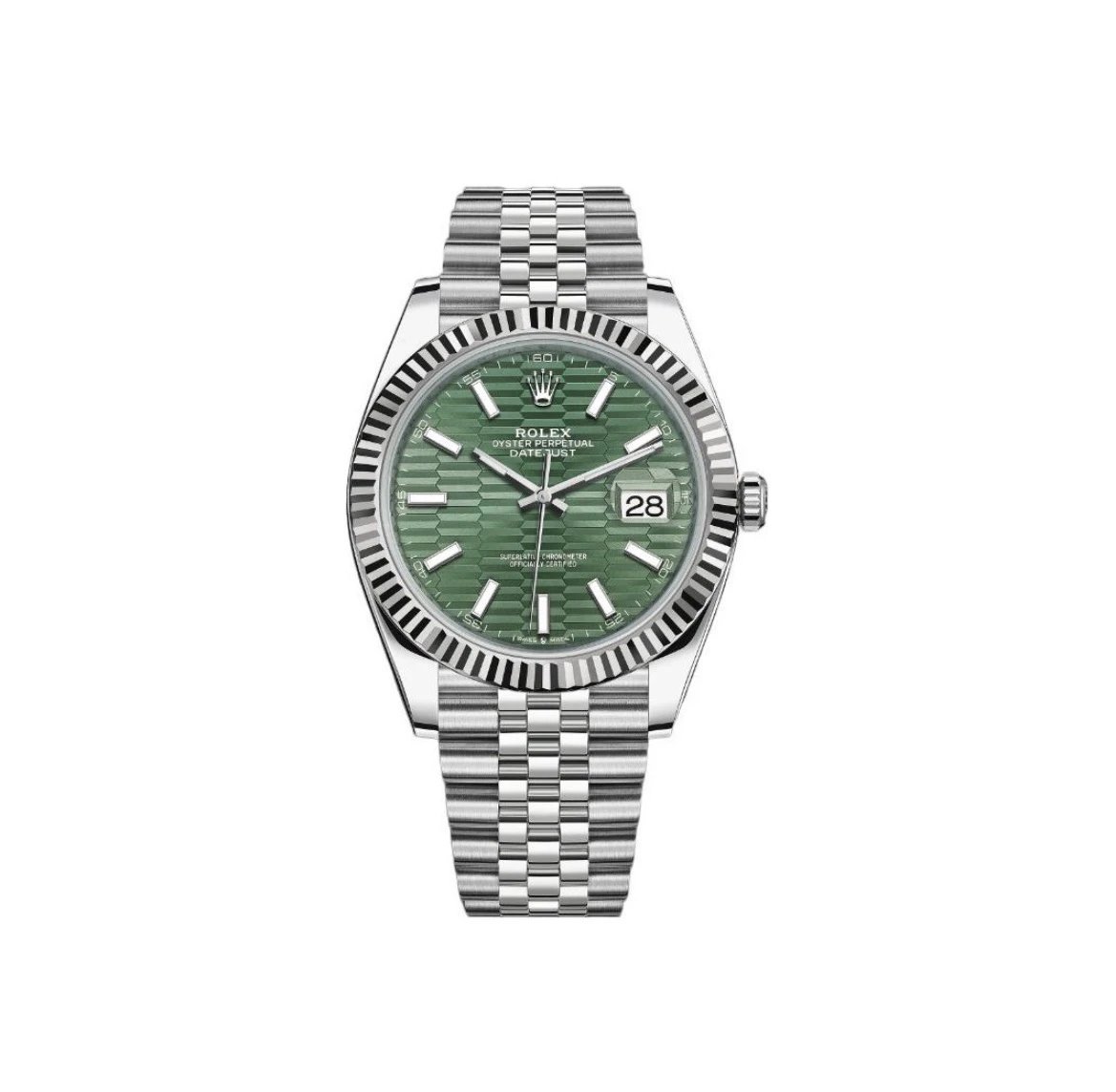 Rolex Oyster Perpetual Datejust Watch - Green Honeycomb Dial-010493