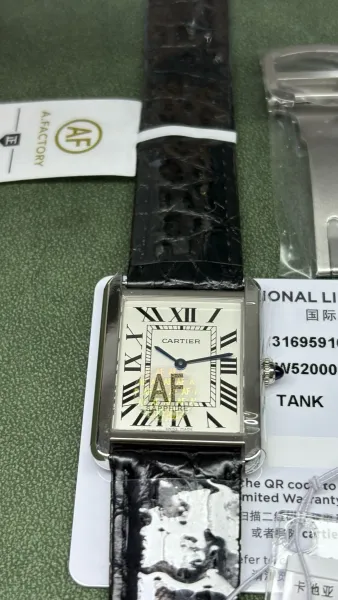 Cartier Tank Must de Cartier Black Alligator Strap Quartz Watch Watches - 8