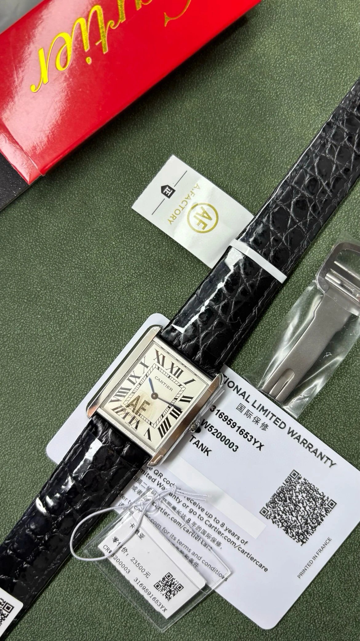 Cartier Tank Must de Cartier Black Alligator Strap Quartz Watch Watches - 5