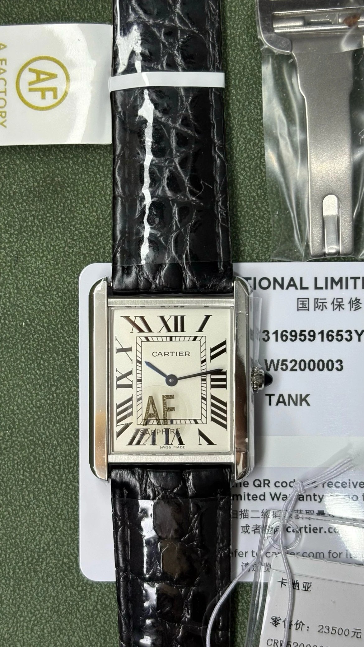 Cartier Tank Must de Cartier Black Alligator Strap Quartz Watch Watches - 6