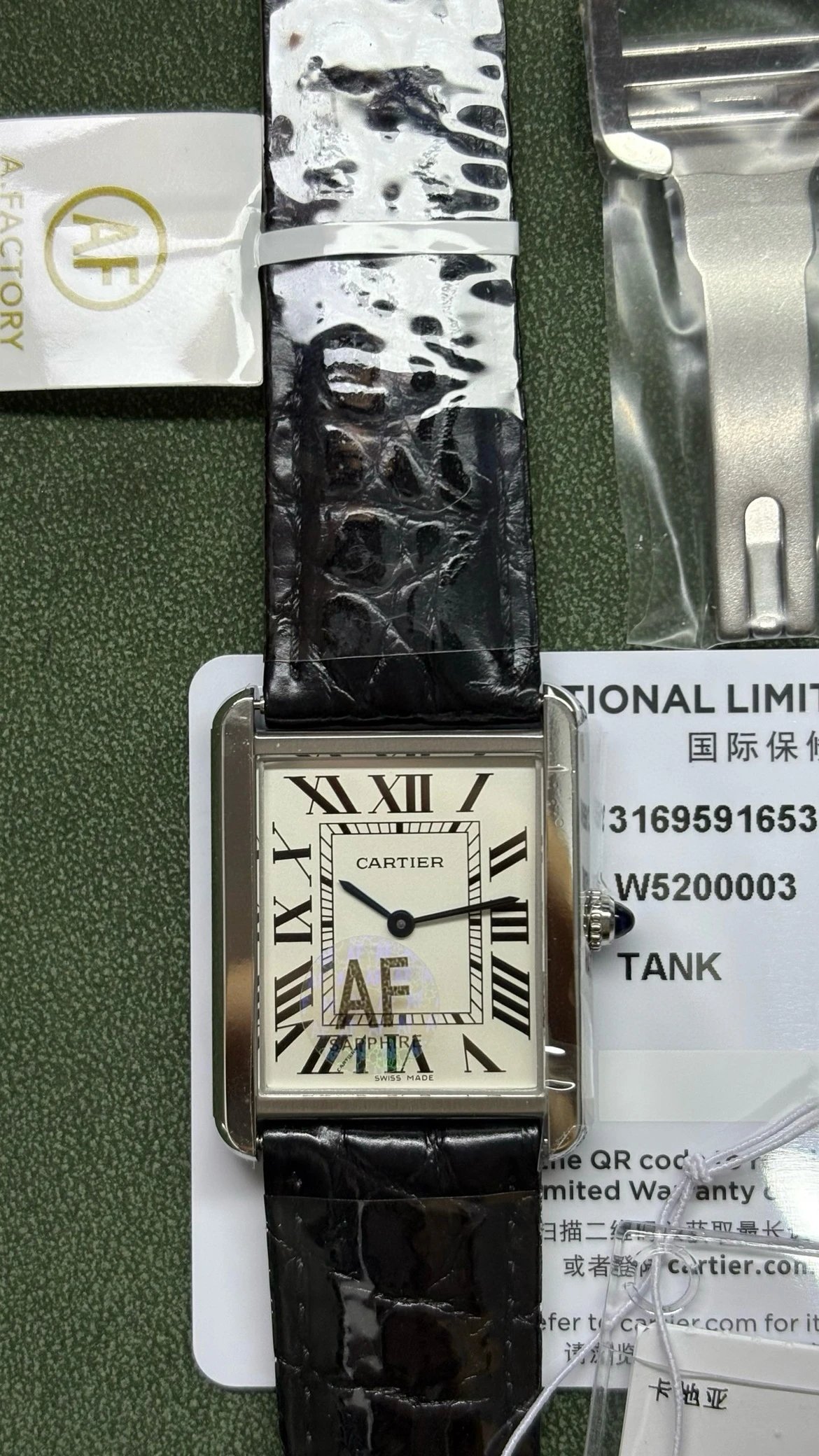 Cartier Tank Must de Cartier Black Alligator Strap Quartz Watch Watches - 7