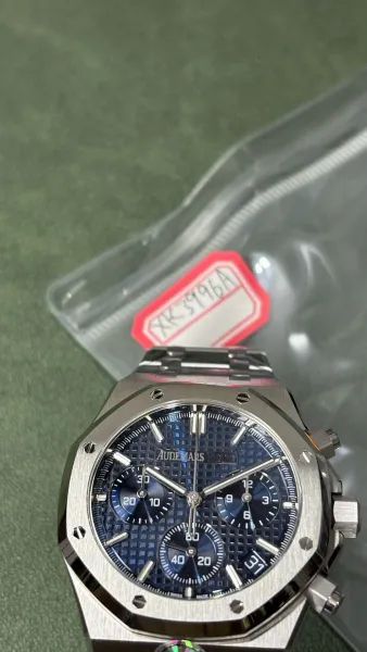 Audemars Piguet Royal Oak Chronograph Blue Dial Stainless Steel Watch Watches - 6