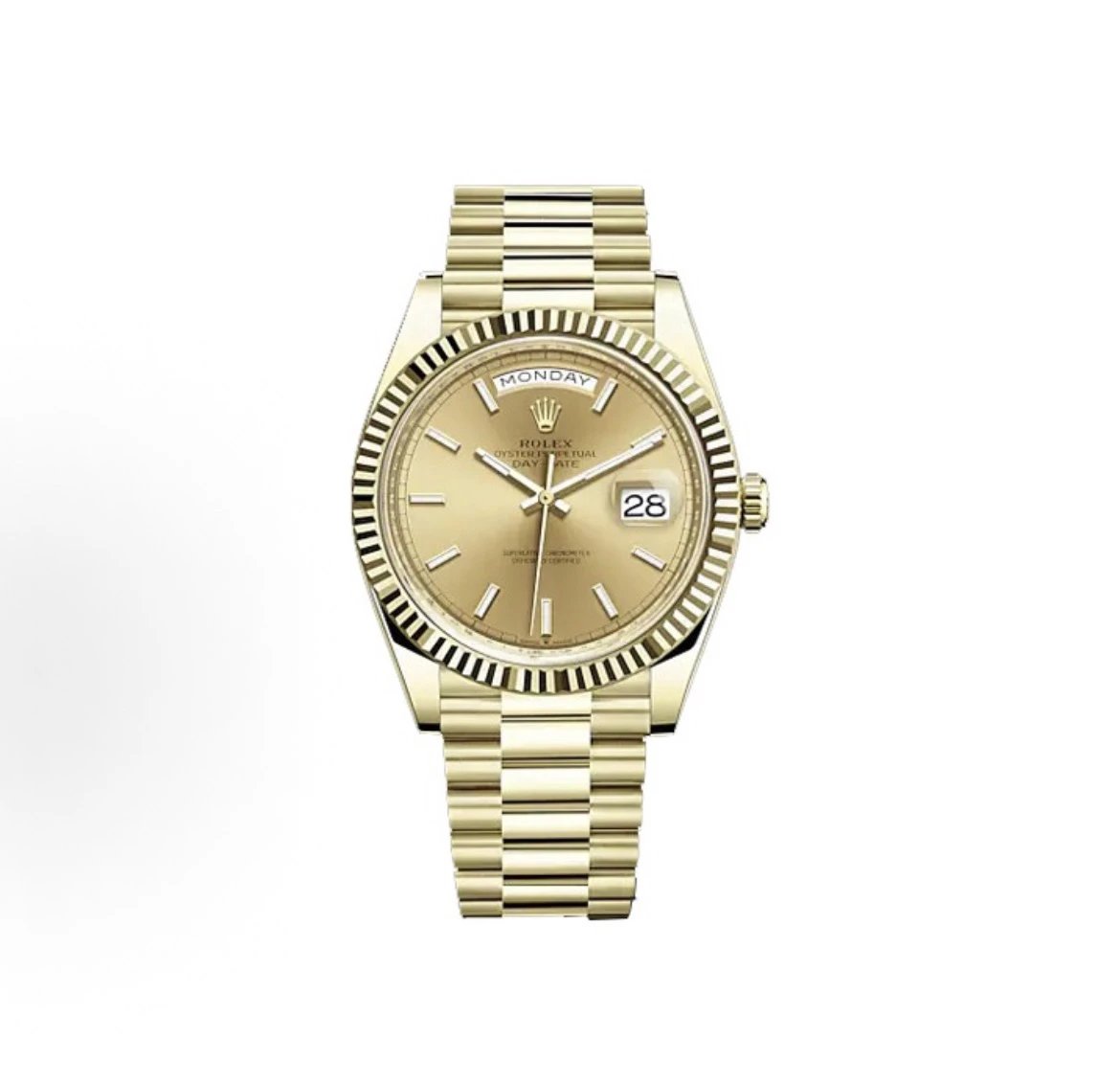 Rolex Oyster Perpetual Day-Date Watch - Champagne Dial-009918