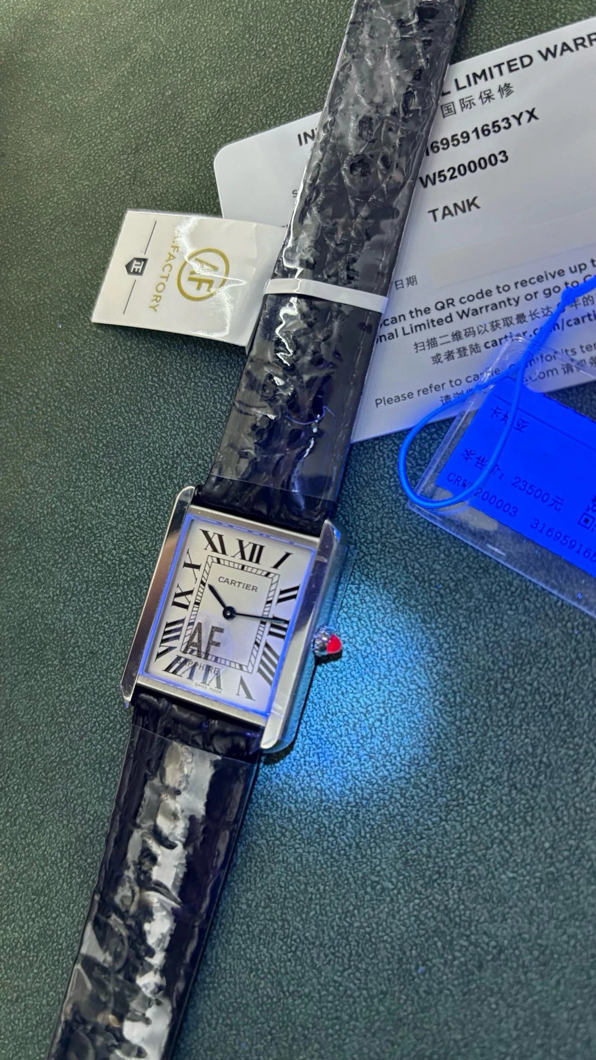 Cartier Tank Must de Cartier Black Alligator Strap Quartz Watch Watches - 12