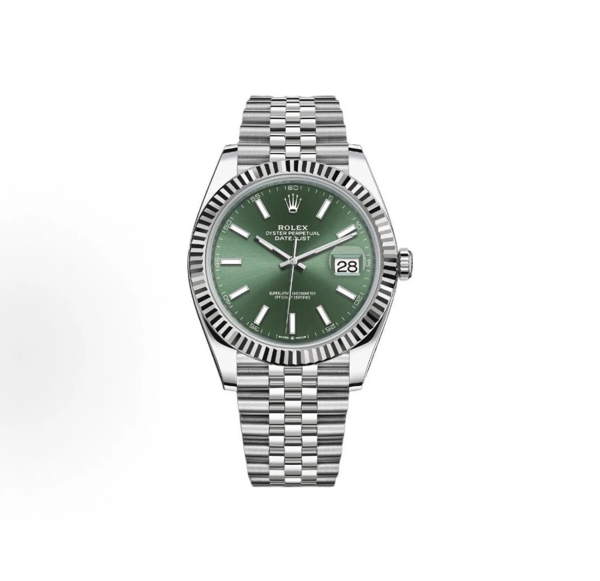 Rolex Oyster Perpetual Datejust Watch - Green Dial-010008
