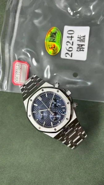 Audemars Piguet Royal Oak Chronograph Blue Dial Stainless Steel Watch Watches - 3