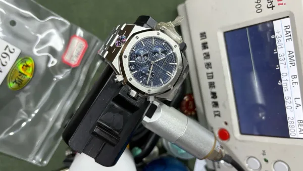 Audemars Piguet Royal Oak Chronograph Blue Dial Stainless Steel Watch Watches - 15