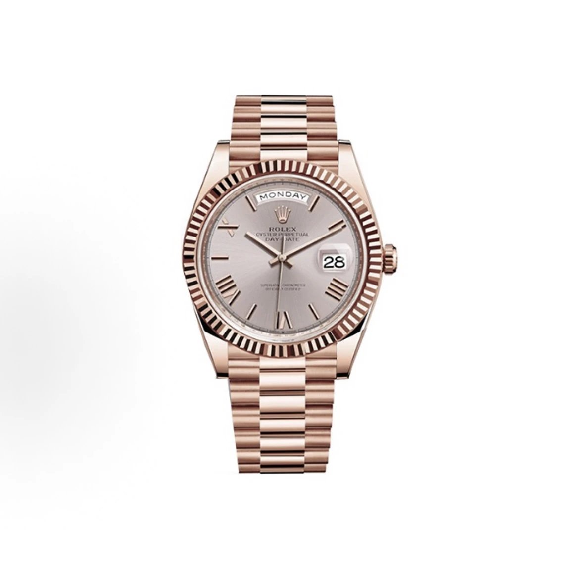 Rolex Oyster Perpetual Day-Date Watch - Silver Dial-009974