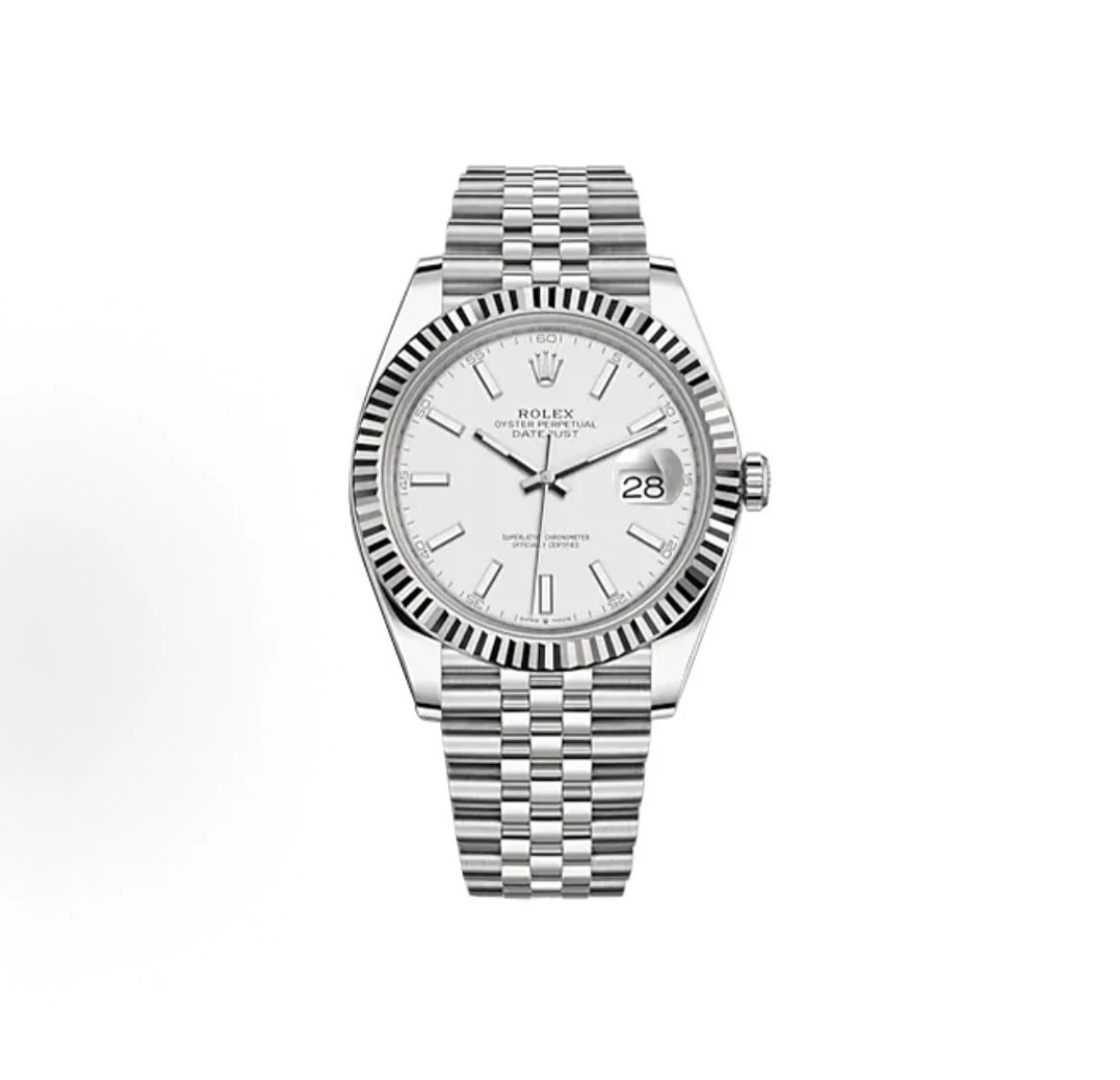 Rolex Datejust Watch - White Dial-010194