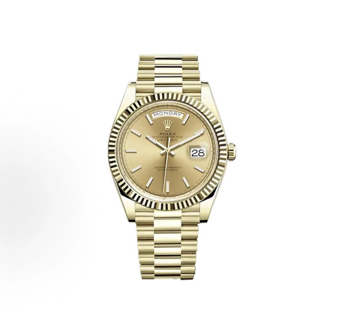 Rolex Oyster Perpetual Day-Date Watch - Champagne Dial-010245