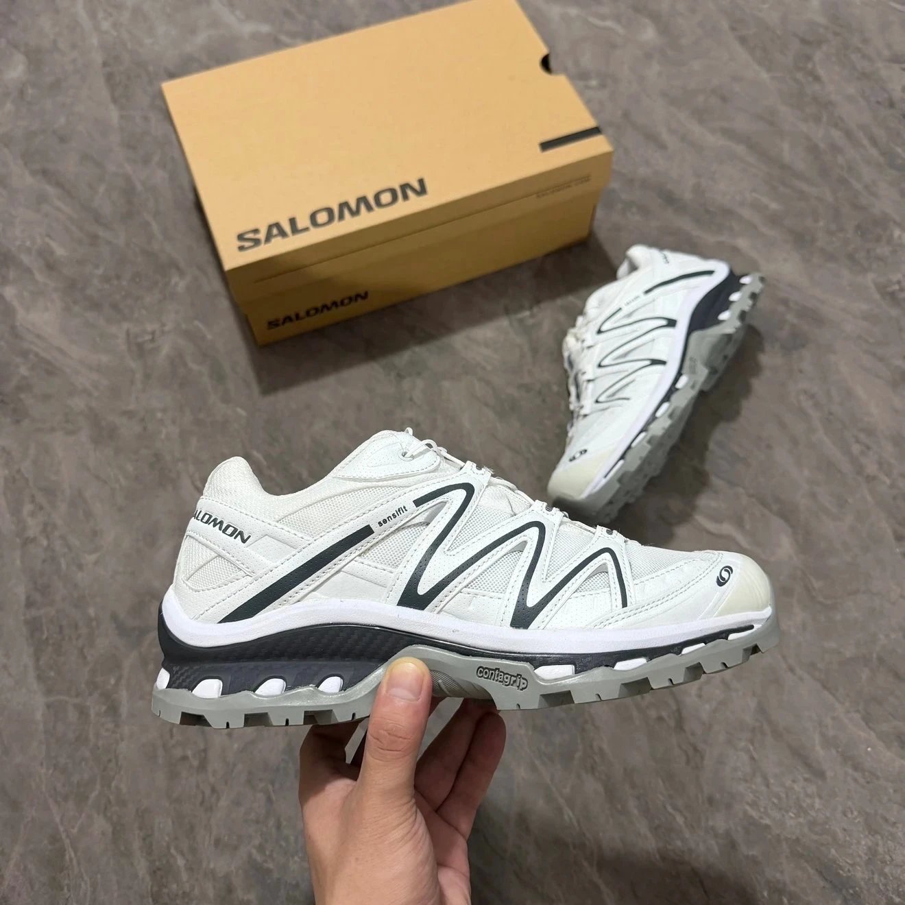 Salomon XA Pro 3D White / Black Sneakers Running Shoes