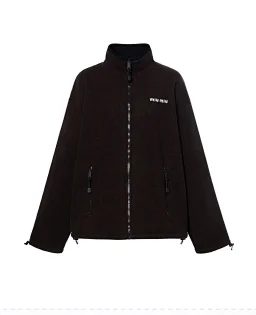 thumbnail for LUXE Intention Gold Autonomous Brown Polar Fleece Embroidered Jacket